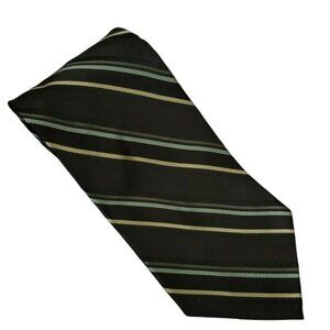 Axcess Silk Tie Black Striped Mens Necktie Menswear Career Business